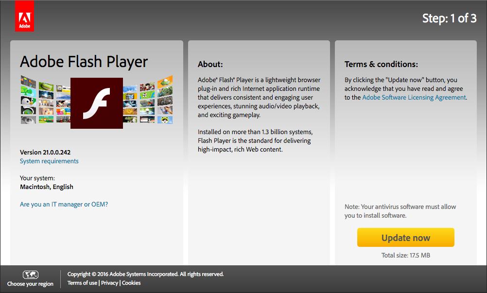 Update adobe flash player install manager for mac malware